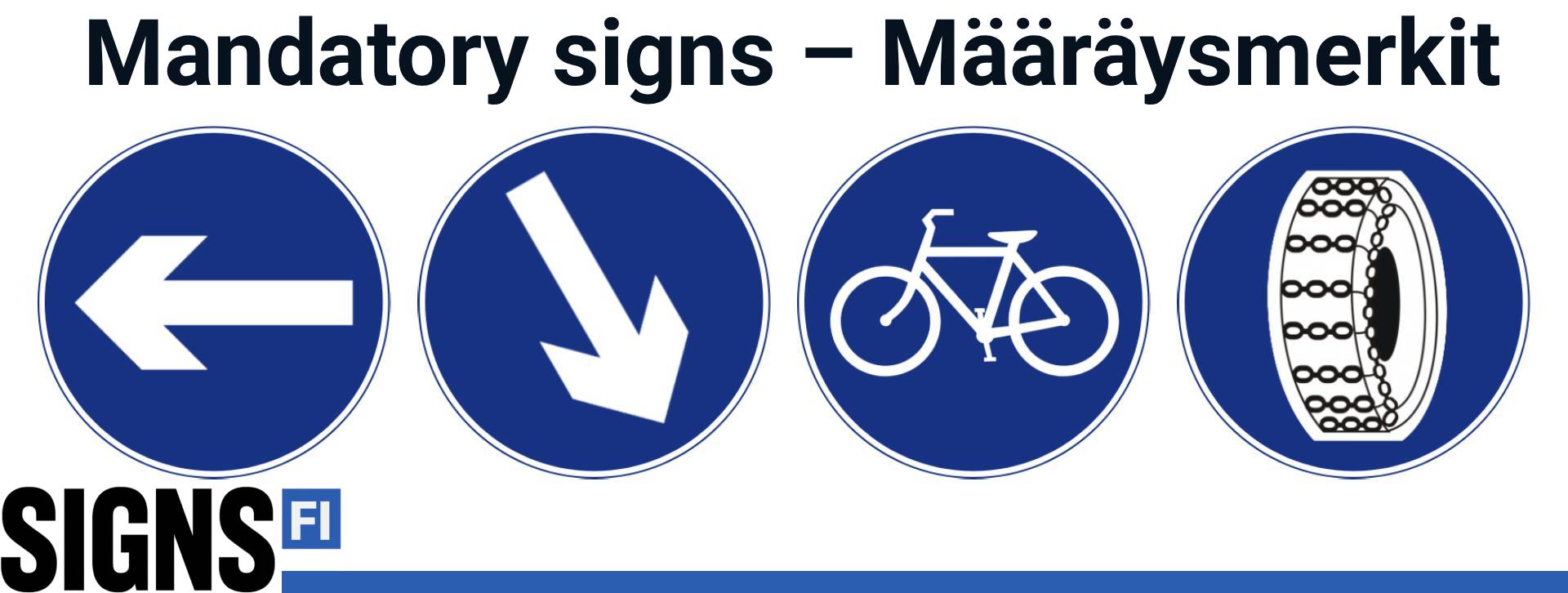 mandatory signs